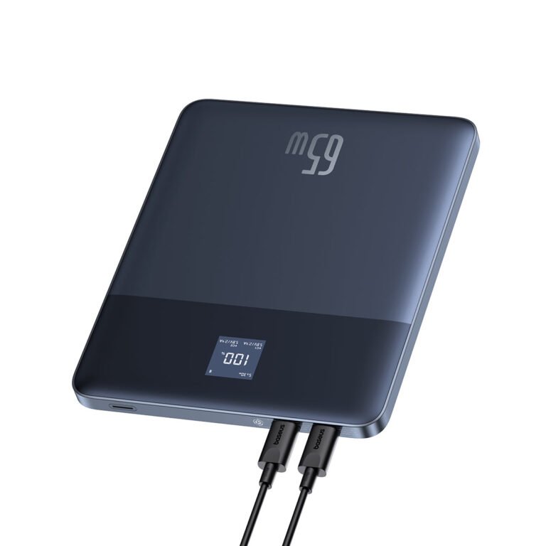 Baseus Blade2 12000mAh Power Bank | 65W Fast Charging Ultra Thin Digital Display Intelligent Edition Battery Pack For Laptop/MacBook & Phones