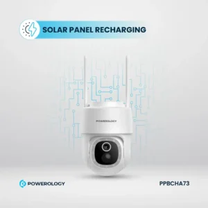 Powerology Built-In Solar Pan & Tilt Outdoor Camera: 2K QHD with 360° View & IP65 Rating - Image 5