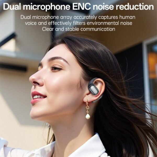 Yesido YSP26 ENC Noise Reduction Ear-hook Open OWS Bluetooth Earphone, with LCD Screen(Grey) - Image 5