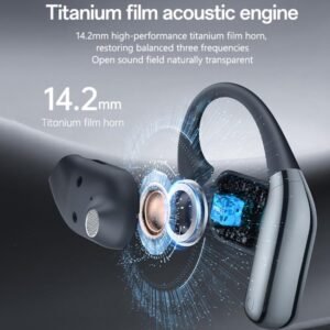 Yesido YSP26 ENC Noise Reduction Ear-hook Open OWS Bluetooth Earphone, with LCD Screen(Grey) - Image 6