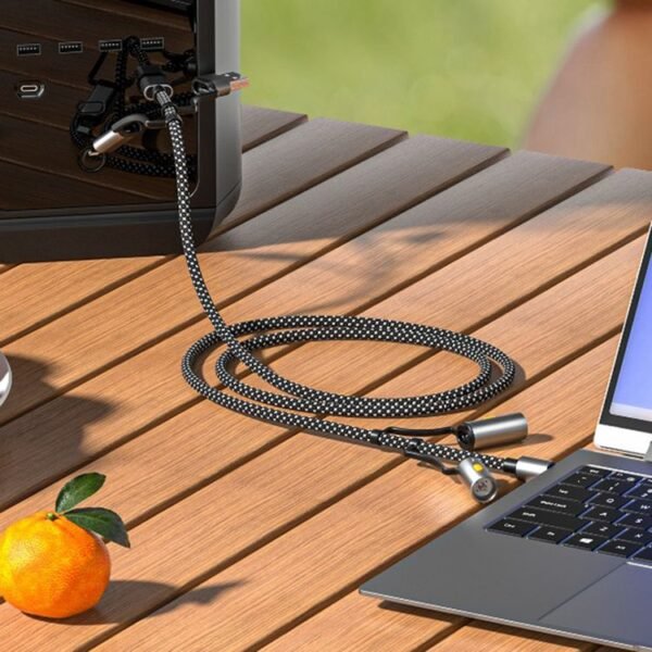 Green Lion 6-in-1 Charging Cable: 1.2m Multi-Head with PD 60W & LED Lights - Image 3