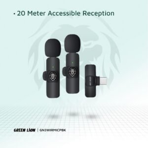 Green Lion 3 in 1 Wireless Microphone - Black - Image 10