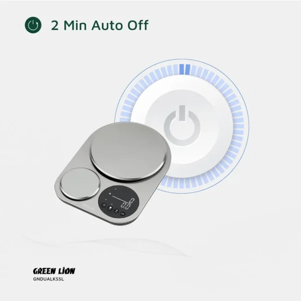 Green Lion Dual Kitchen Scale - Silver - Image 4