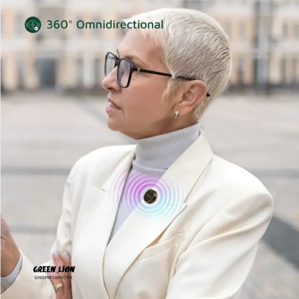 Green Lion GM-85X 3 In 1 Wireless Microphone - Black - Image 7