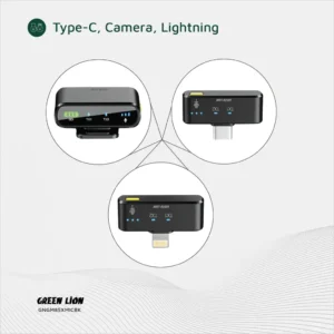 Green Lion GM-85X 3 In 1 Wireless Microphone - Black - Image 4