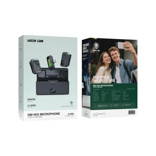 Green Lion GM-90X Type-C Microphone - Black - Image 3