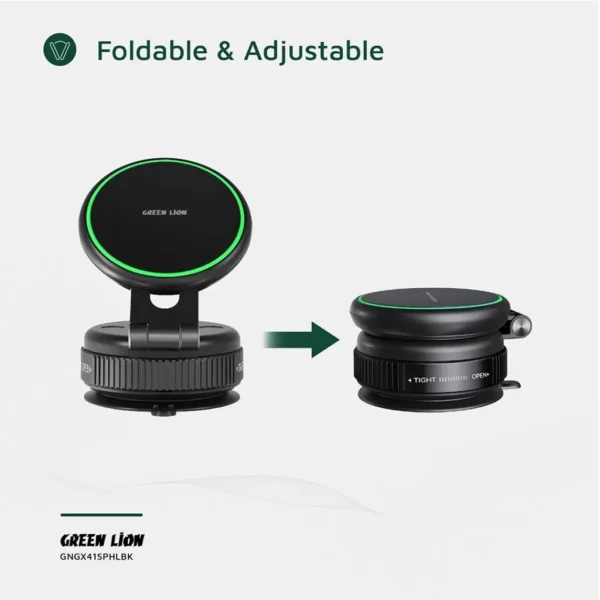 Green Lion GX-41 MagSafe Suction Phone Holder - Black - Image 7