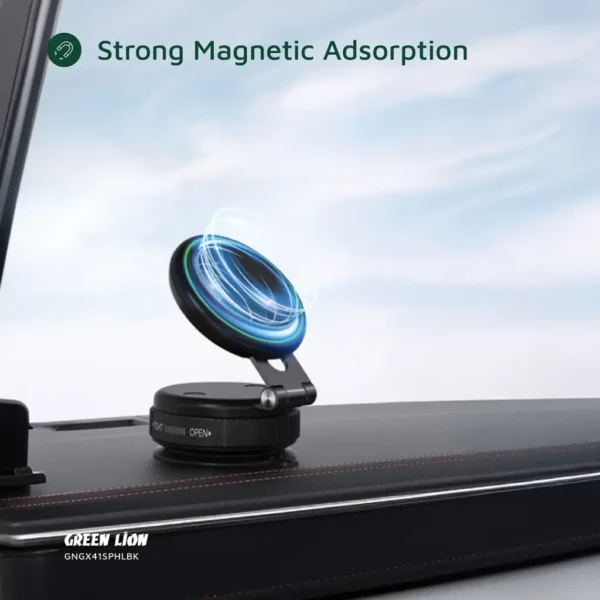 Green Lion GX-41 MagSafe Suction Phone Holder - Black - Image 3
