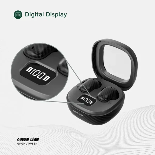 Green Lion Geneva True Wireless Earbuds - Black - Image 2