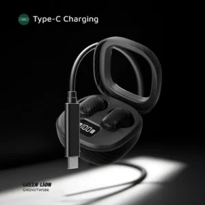 Green Lion Geneva True Wireless Earbuds - Black - Image 3