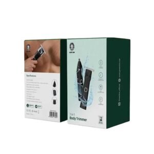 Green Lion 3 in 1 Body Trimmer: 1200mAh Cordless with LED Light in Black - Image 3