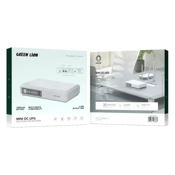 Green Lion Mini DC UPS Multifunction Network - White - Image 2