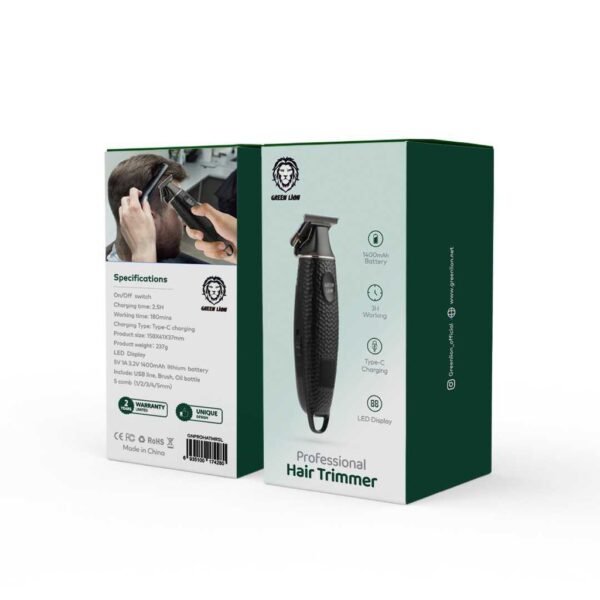 Green Lion Professional Hair Trimmer 1400mAh - Black - Image 3