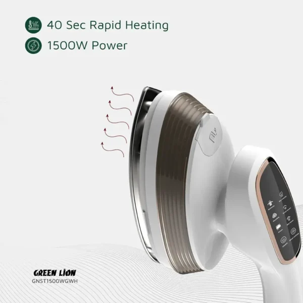 Green Lion Steam Glide Garment Steamer 1500W - White - Image 9