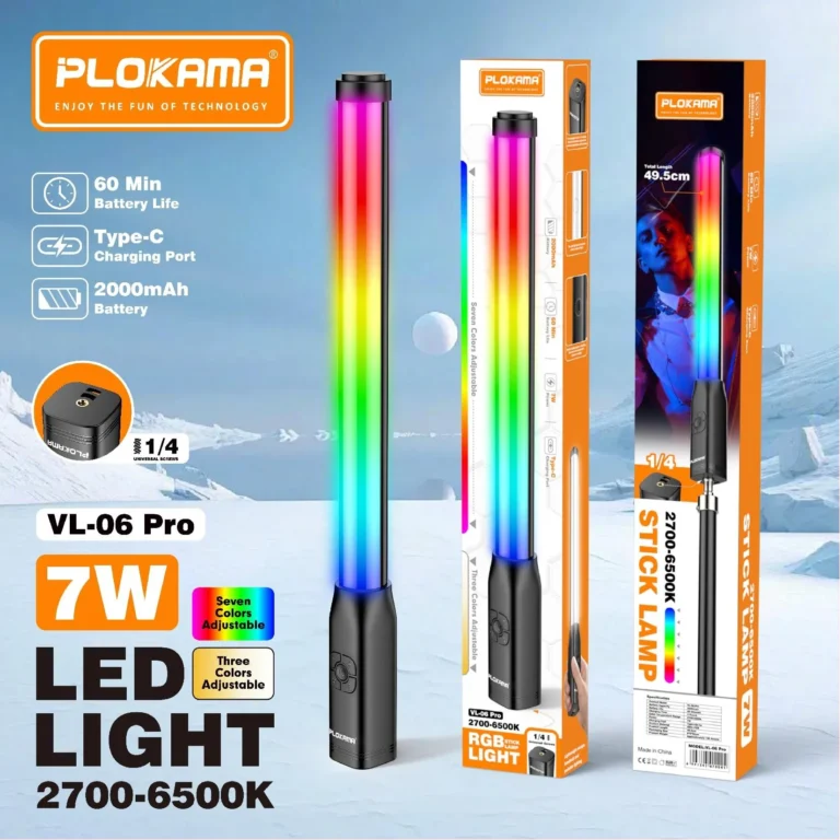 Plokama VL‑06 Pro Handheld RGB LED Light