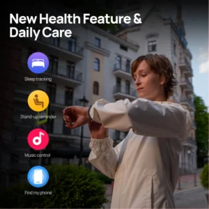 Mibro Smart Watch GS Pro2 (Black) – 1.43″ Amoled Display, Bluetooth Calling, 20 Day Battery Life, 5ATM Waterproof, Dual Frequency GPS Positioning, 150+ Sports Modes, Heart Rate Monitoring, Sporty Style Strap - Image 9