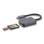 Porodo 2in1 USB-C Card Reader for SD & MicroSD - Grey