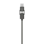Porodo 4-In-1 Braided High-Speed Charging Cable - Black
