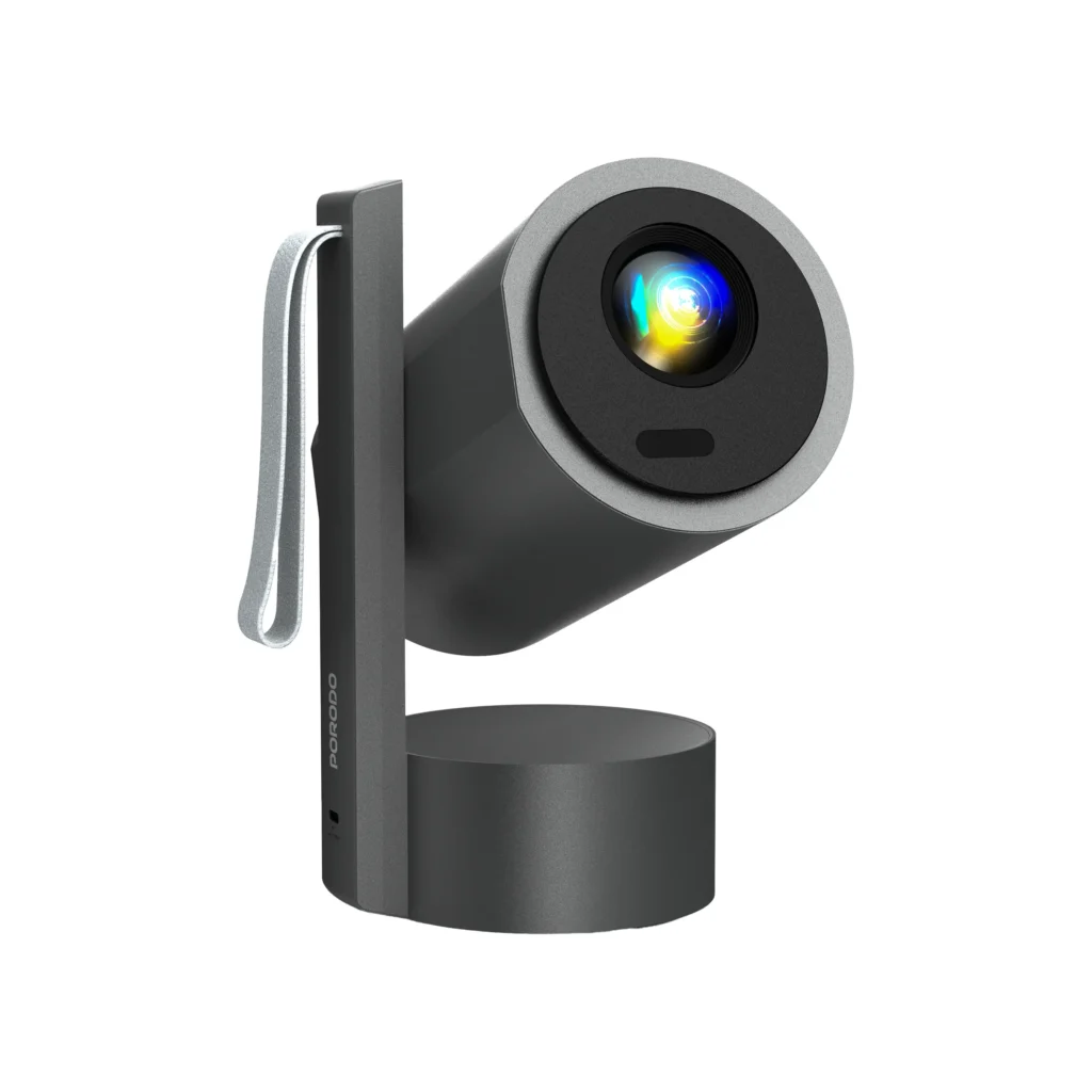 Porodo Full HD Smart Projector with Auto Focus & Keystone/ 150″ Ultra Wide Screen/Android/Speaker/ Bluetooth, HDMI, WiFi, USB / High-Resolution Projector for Office, Gaming, Movie, Home Theater