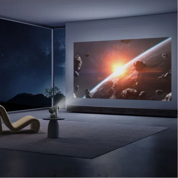 Porodo Full HD Smart Projector with Auto Focus & Keystone/ 150″ Ultra Wide Screen/Android/Speaker/ Bluetooth, HDMI, WiFi, USB / High-Resolution Projector for Office, Gaming, Movie, Home Theater - Image 11