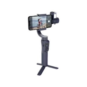 Porodo 3-Axis Ai Tracker & Light Gimbal Stabilizer - Black - Image 2