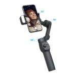 Porodo 3-Axis Gimbal Stabilizer Magnetic Fill Light - Black
