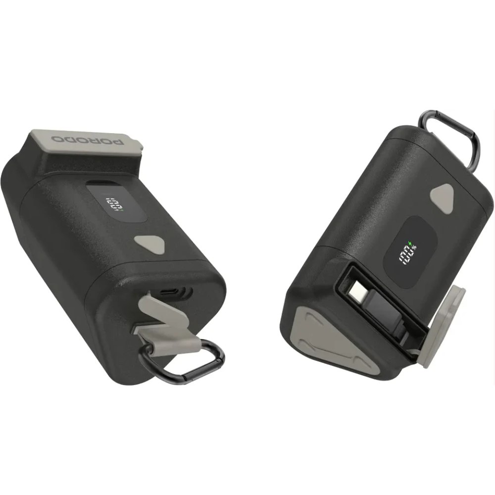 Porodo 15000mAh Power Bank PD 65W Fast Charging with a 70cm Retractable Type-C Cable & Built-In Safeguards / Digital Display Fast Charger - Image 2