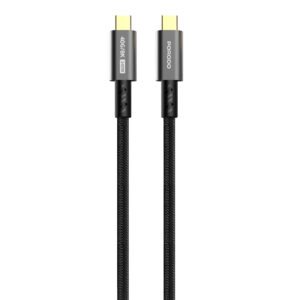 Porodo Woven TypeC-C Cable 240w 40gbps 8K 60hz - Black - Image 3