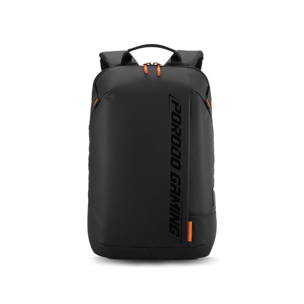 PDX533 Porodo Gaming Water Resistant PU Laptop Backpack With USB C Port Black All Products