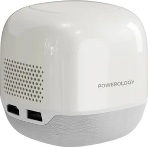 Powerology Mini Beam Portable Projector with Up to 200 Inches Screen Size, 1280 x 720 pixels Native Resolution, 8700mAh Battery Capacity, Up to 3 Hours Working Time, 100 ANSI Lumens Brightness, 2GB RAM, 32GB ROM Storage, Bluetooth Version 5.4, Dual Band Wi-Fi, 2 Built-in Speakers – White - Image 5