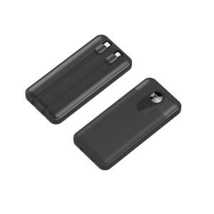 Porodo 10000mAh Powerbank Integrated Cable 22.5W - Black - Image 2