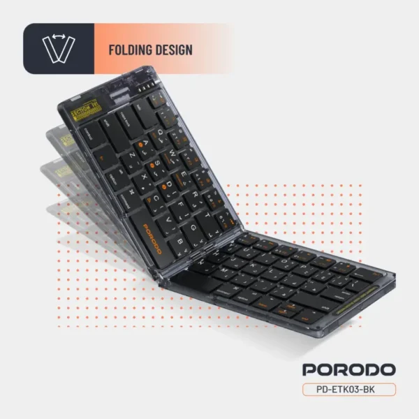 Porodo Crystal Shell Wireless Keyboard - Image 2