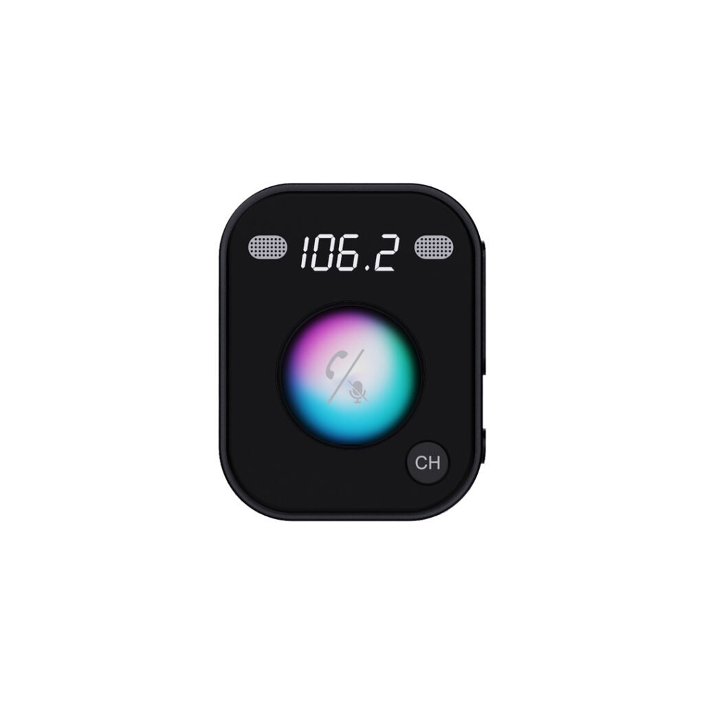 Porodo Dual Microphone FM Transmitter Charger Black All Products