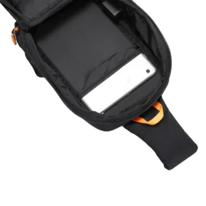 Porodo Gaming Crossbody Bag - Orange & Black: Sling with USB Port - Image 3