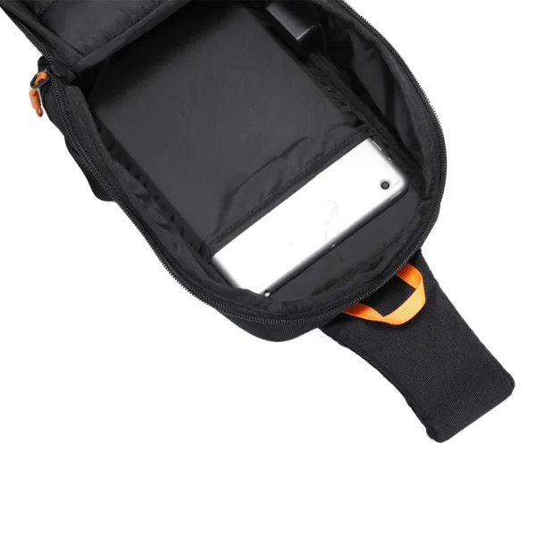 Porodo Gaming Crossbody Bag - Orange & Black: Sling with USB Port - Image 3