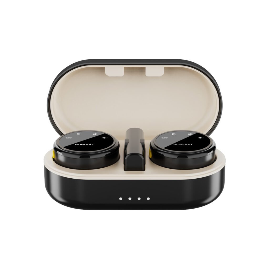 Porodo Lavalier Microphones Type C Connector With Lightning Adapter Black All Products