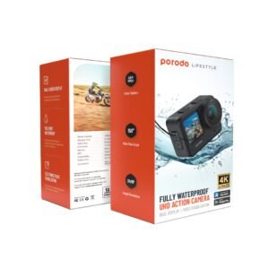 Porodo Waterproof UHD Dual Display Action Camera 4K Ultra HD - Image 4