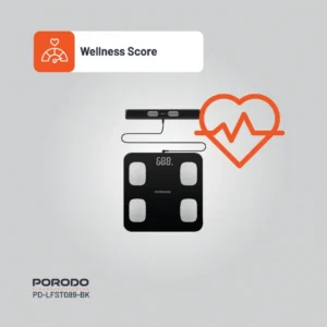 Porodo Lifestyle Precise Analysis Smart Scale - Black - Image 3