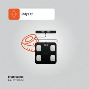 Porodo Lifestyle Precise Analysis Smart Scale - Black - Image 2