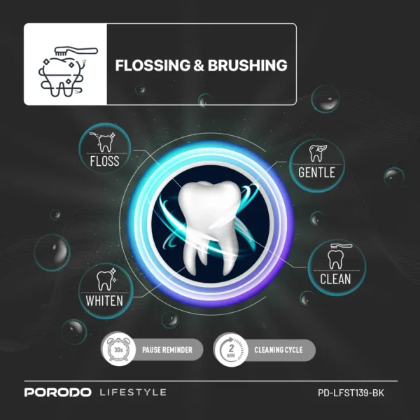 Porodo Lifestyle Water Floss & Sonic Electric Toothbrush - Image 5
