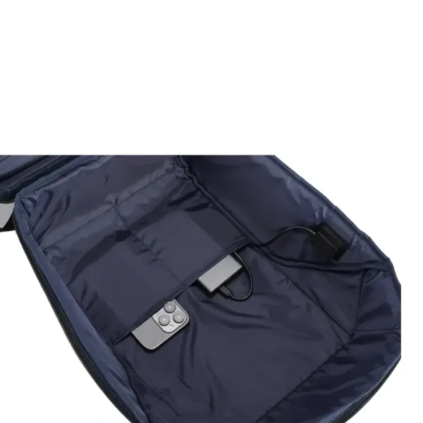 Porodo Lifestyle Water-Resistant PU Backpack - Black - Image 4