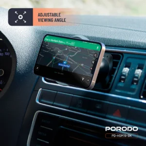 Porodo Magsafe Magnetic Air Vent & Dash Mount - Black - Image 4