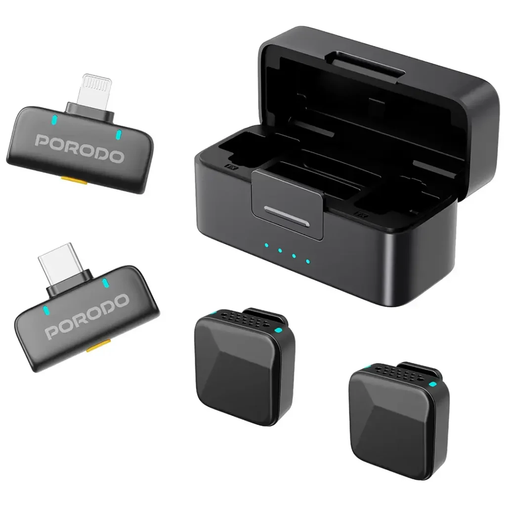 Porodo Orion Lavalier Microphone Type C Lightning Black1 All Products