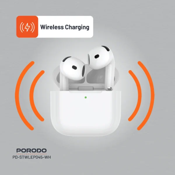 Porodo Soundtec Earbuds Gen 4 - White - Image 5