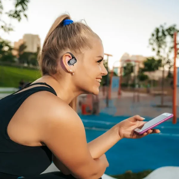 Porodo Soundtec Octopus Open-Ear Wireless Earbuds - Black - Image 2