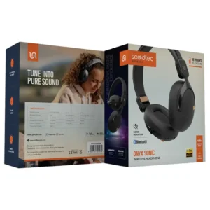 Porodo Soundtec Onyx Sonic Wireless Headphone Black - Image 3