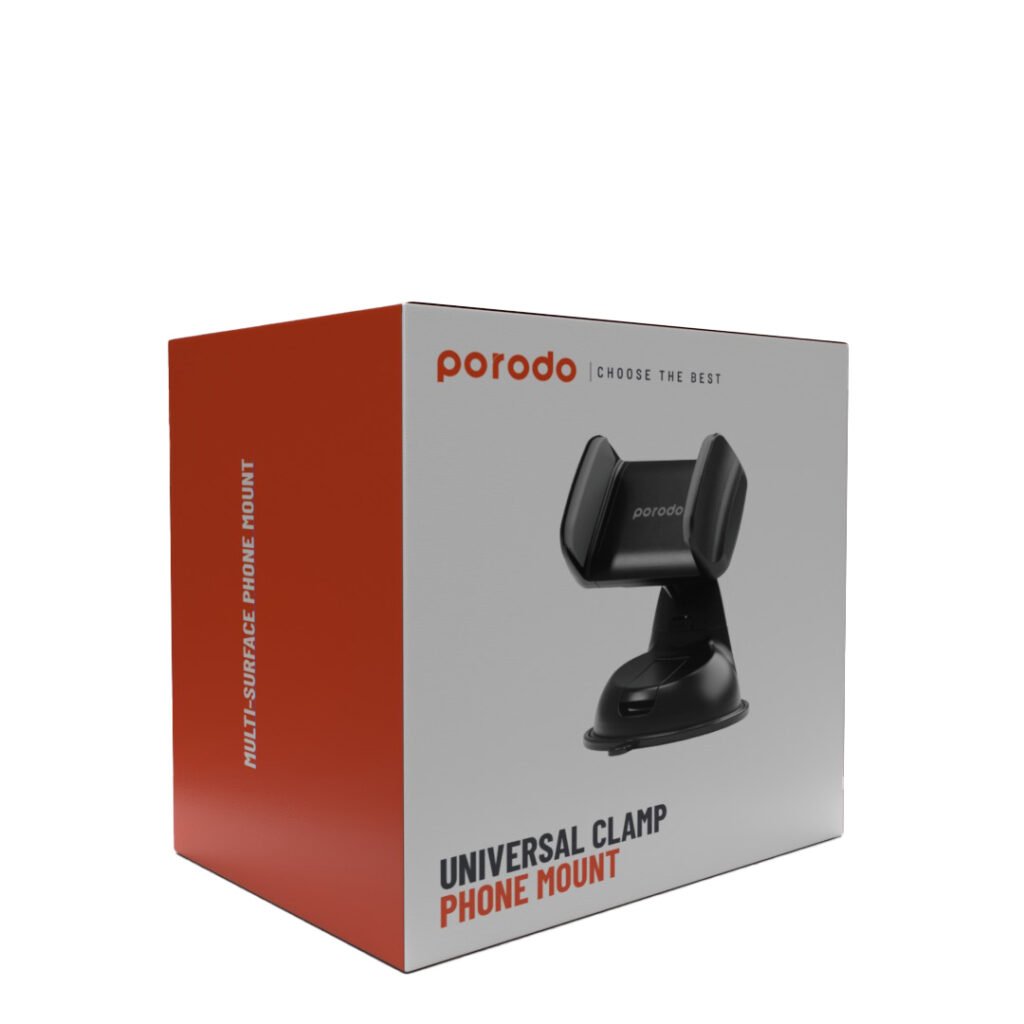 Porodo Universal Clamp Phone Mount Black All Products