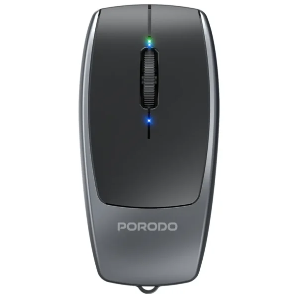Porodo 1600DPI Wireless Mouse with Card Reader - Black - Image 2