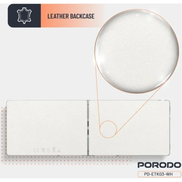 Porodo Crystal Shell Wireless Keyboard / Foldable / 65keys /Windows/iOS/Android/Mac Compatibility / Rechargeable / Lightweight and Compact and Folding Keyboard - Image 7