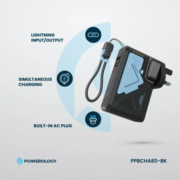 Powerology 10000mAh Wall Charger MagSafe Power Bank - Image 2